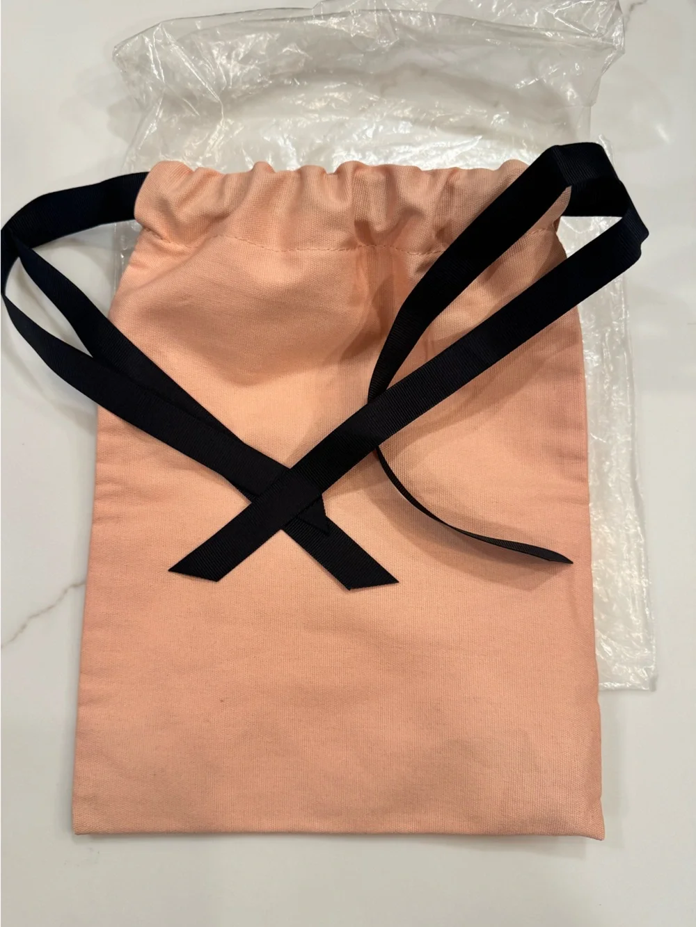 Gucci Beauty Pink/Peach Cotton Drawstring Bag NIP